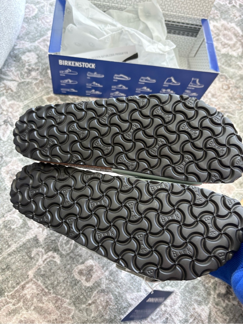 Birkenstock Madrid Big Buckle Slide — High-Shine Sage - Picture 2 of 3